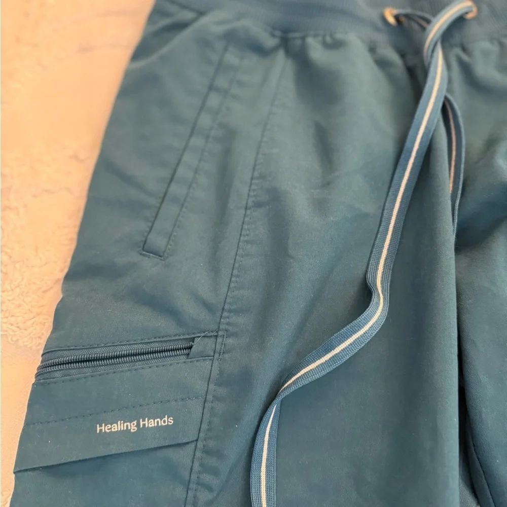 WoMen's tel blue scrub Pants
